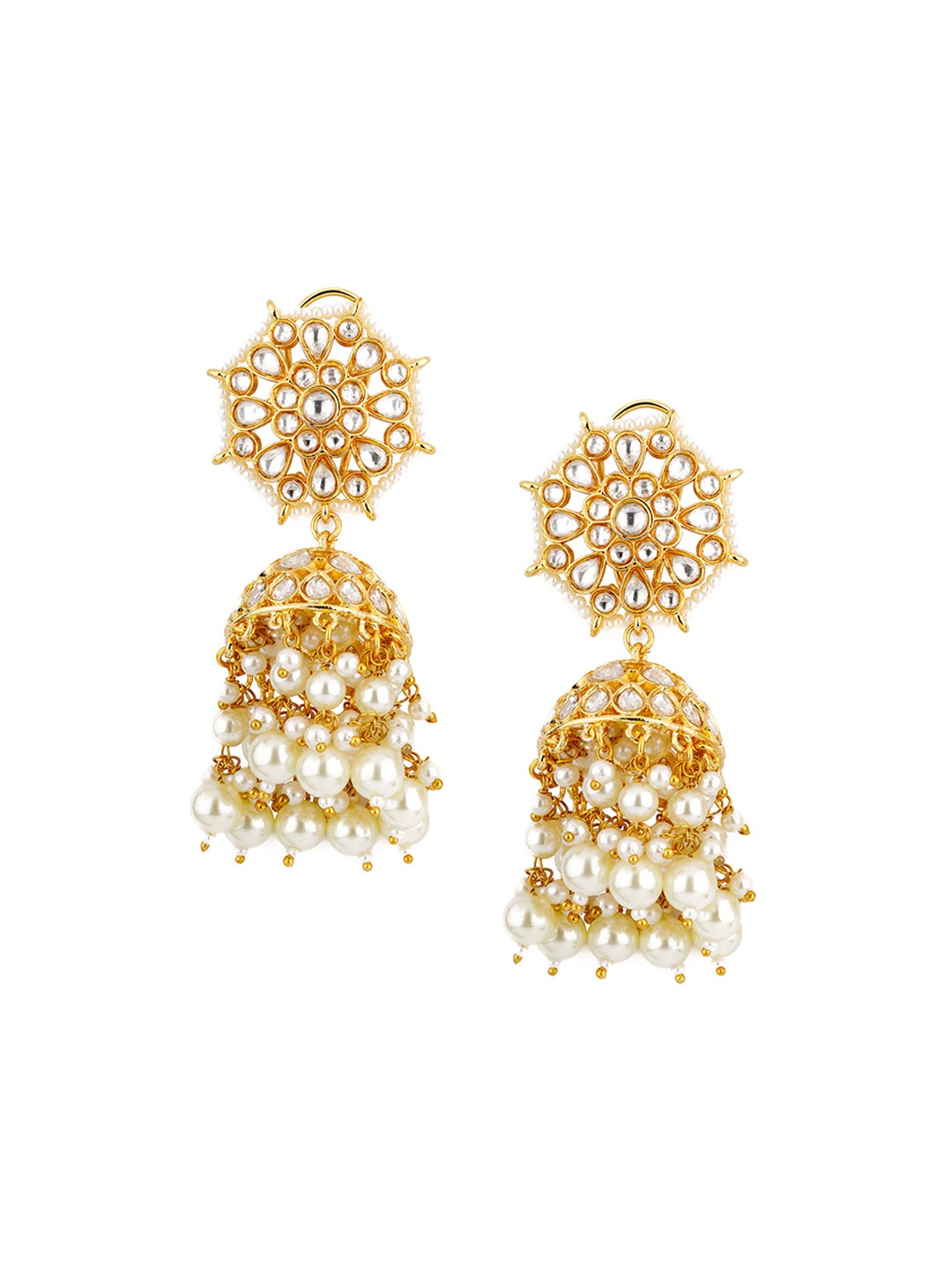 

Vivinia by Vidhi Gold Plated Kundan Contemporary Jhumkas