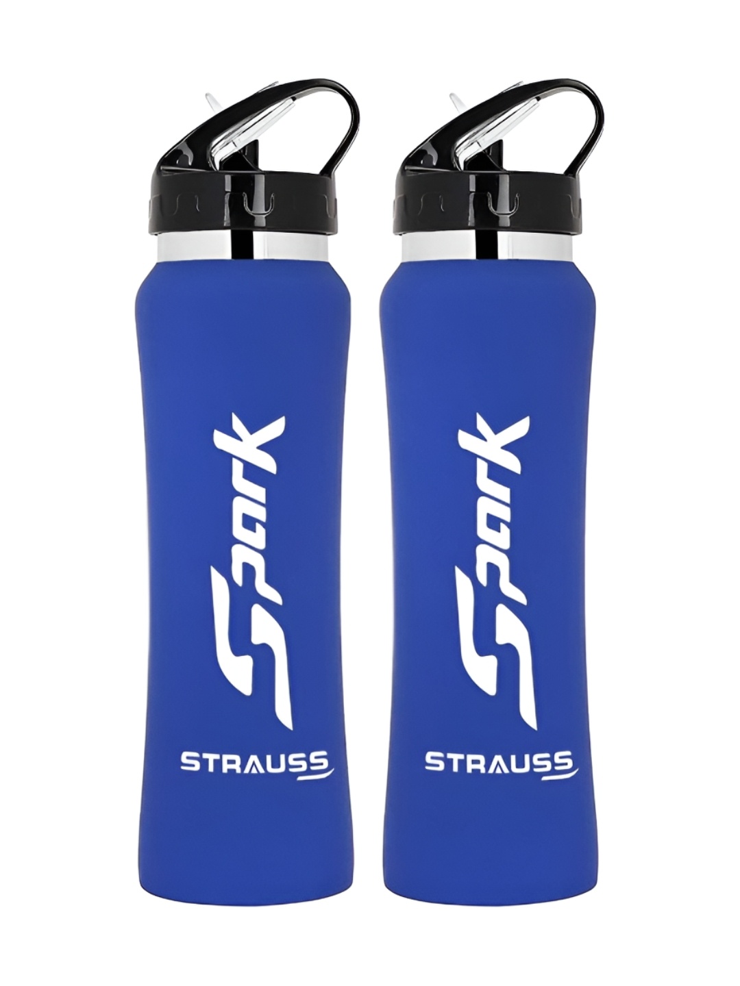 

STRAUSS Blue 2 Pieces Typography Printed Stainless Steel Water Bottle 750 ml