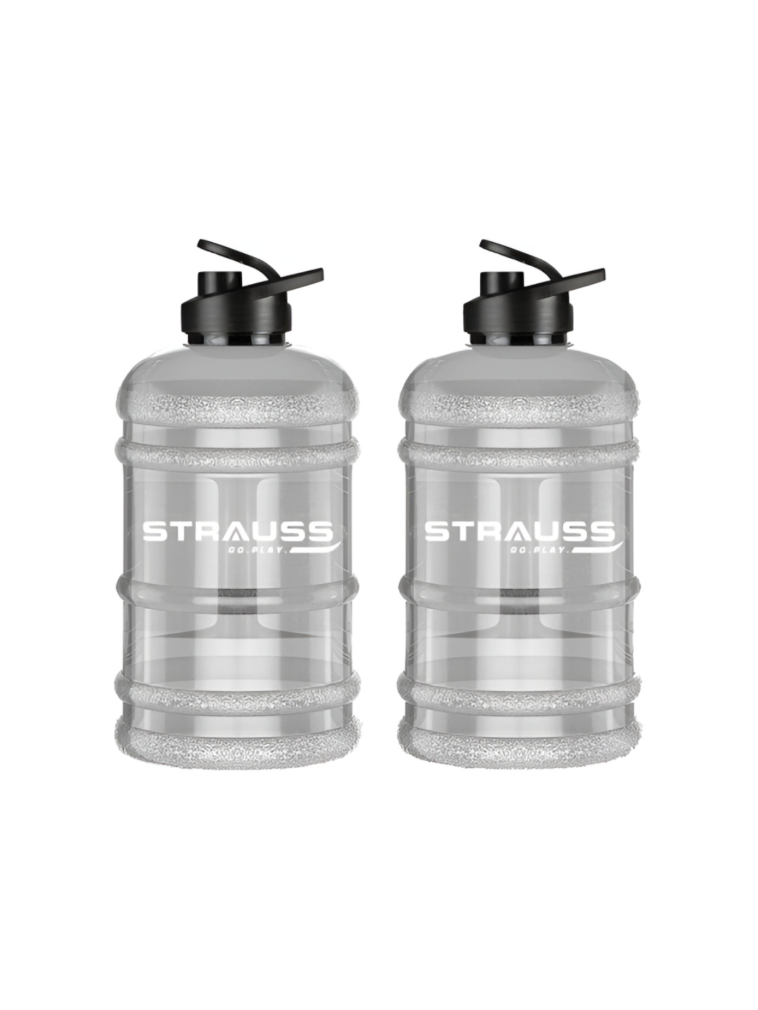 

STRAUSS Grey 2 Pieces Plastic Solid Water Bottle 1.5 ltr