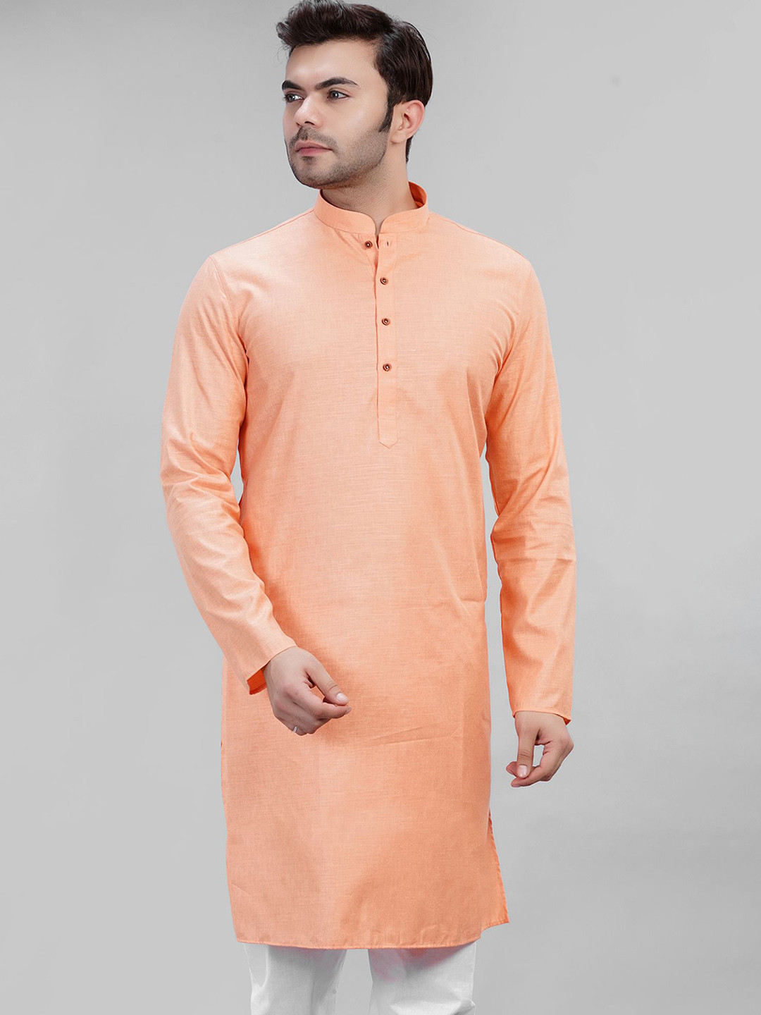 

LA'SCOOT Regular Pure Cotton Straight Kurta With Pyjama, Peach