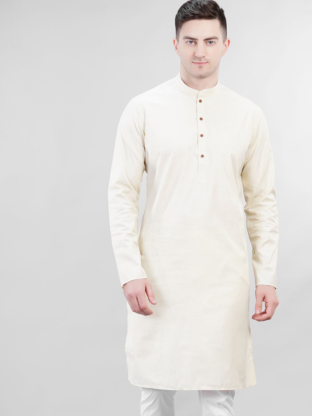 

LA'SCOOT Regular Pure Cotton Straight Kurta with Pyjamas, Cream