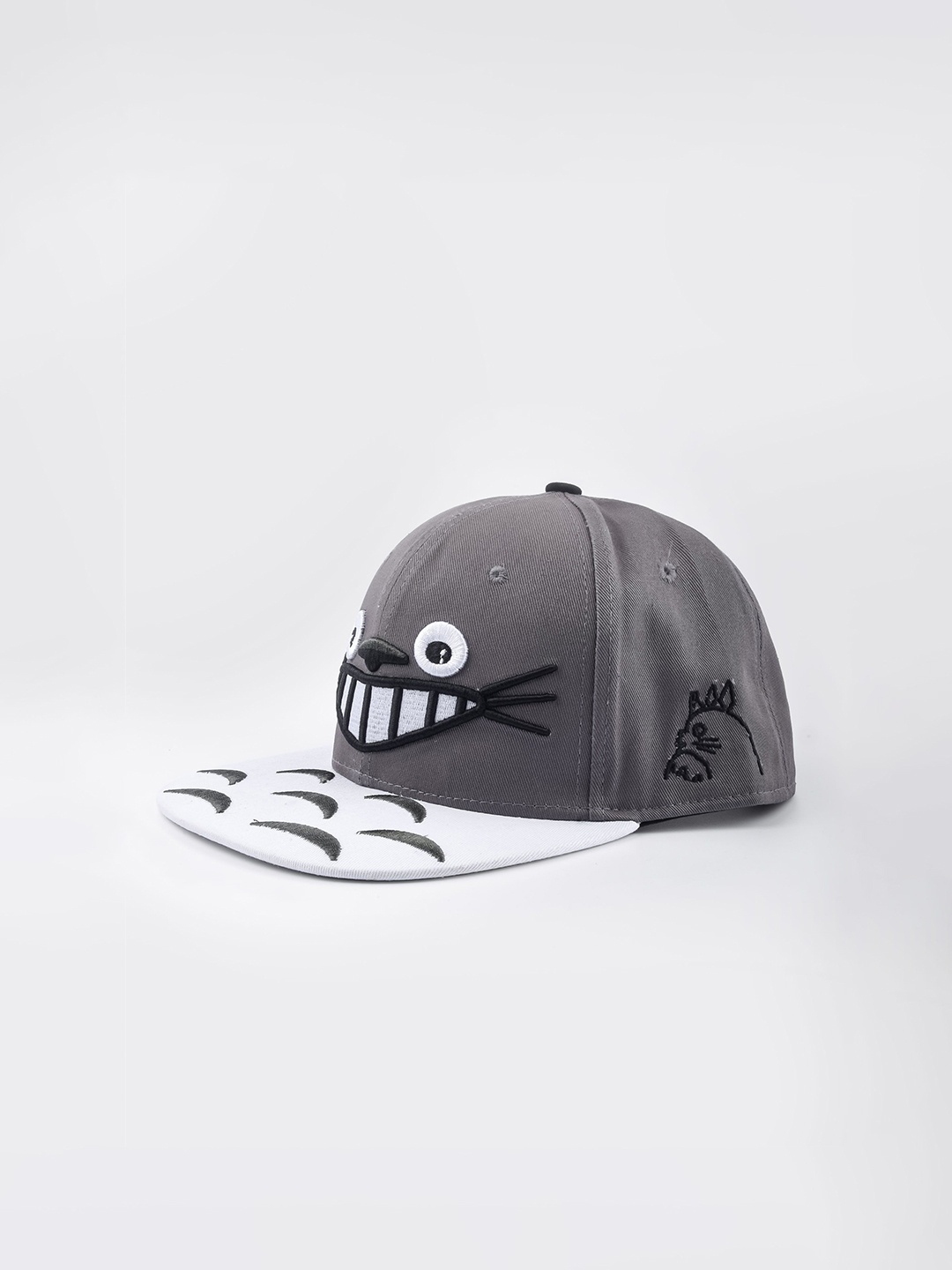 

COMICSENSE My Neighbor Totoro Anime Embroidered Snapback Cap, Grey