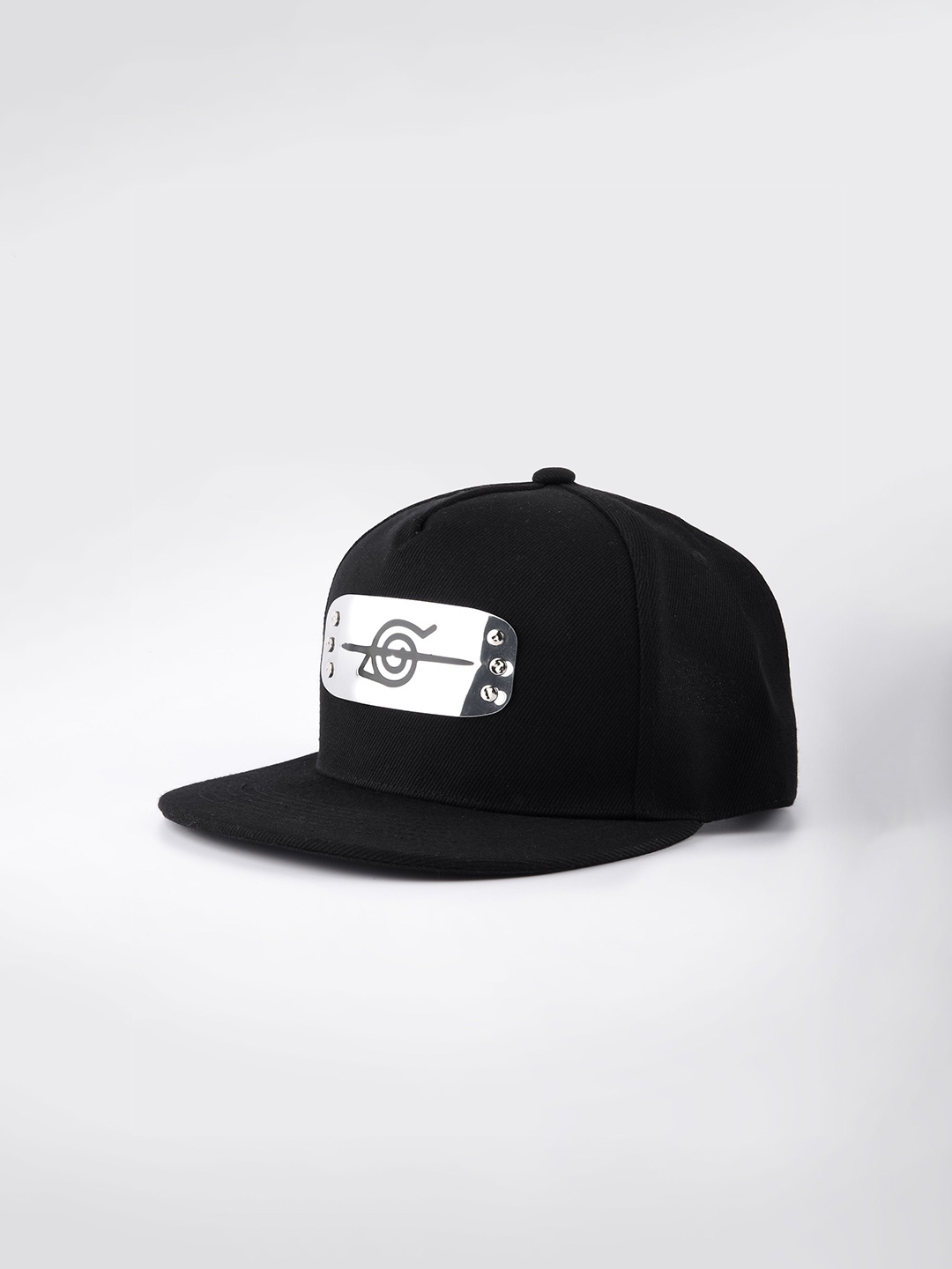 

COMICSENSE Naruto Anime Konoha Leaf Village Logo Snapback Cap, Black