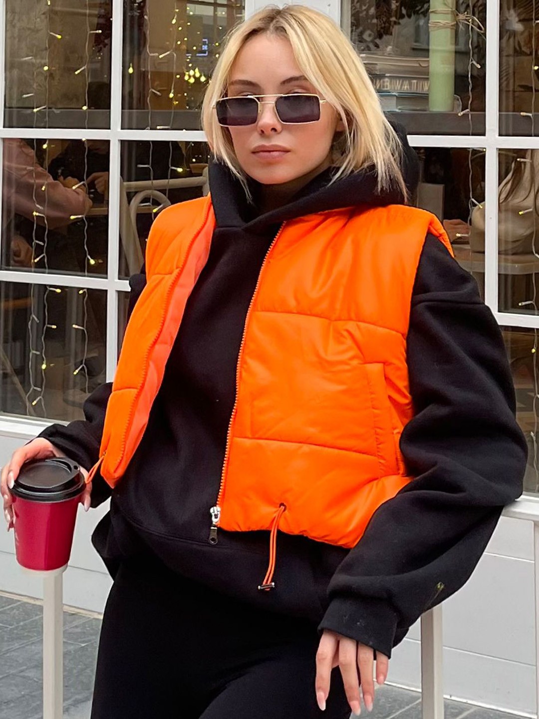 

Trend Alacati stili Women No Padded Jacket, Orange