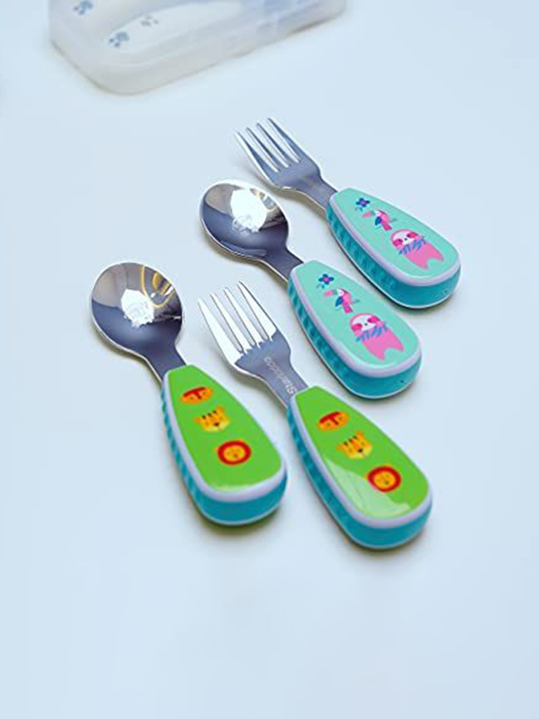 

Starkiddo Kids Green 2 Pieces Steel Cutlery Set