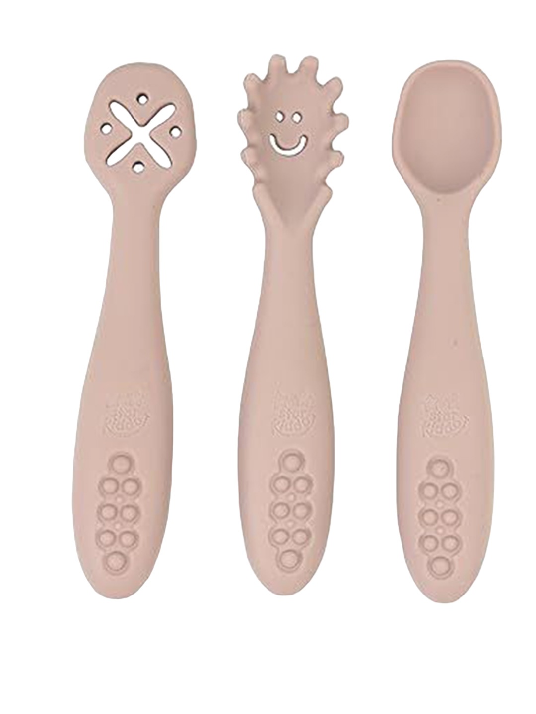 

Starkiddo Kids Pink 3 Pieces Silicon Cutlery Set