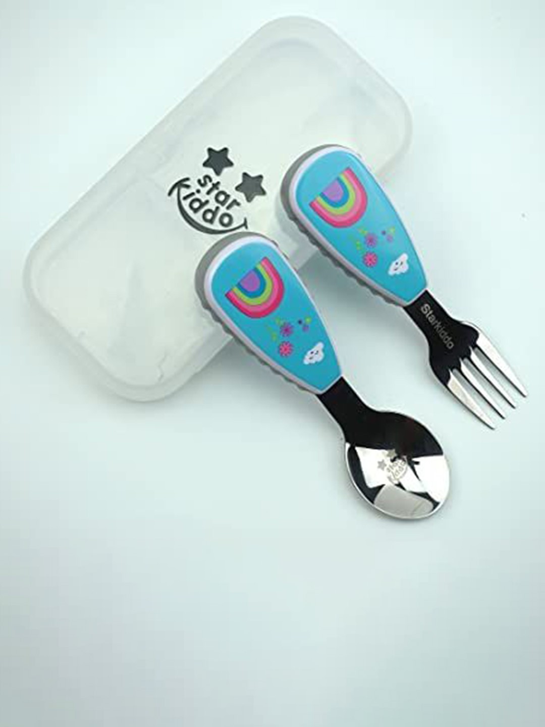 

Starkiddo Kids Blue 2 Pieces Printed Cutlery Set