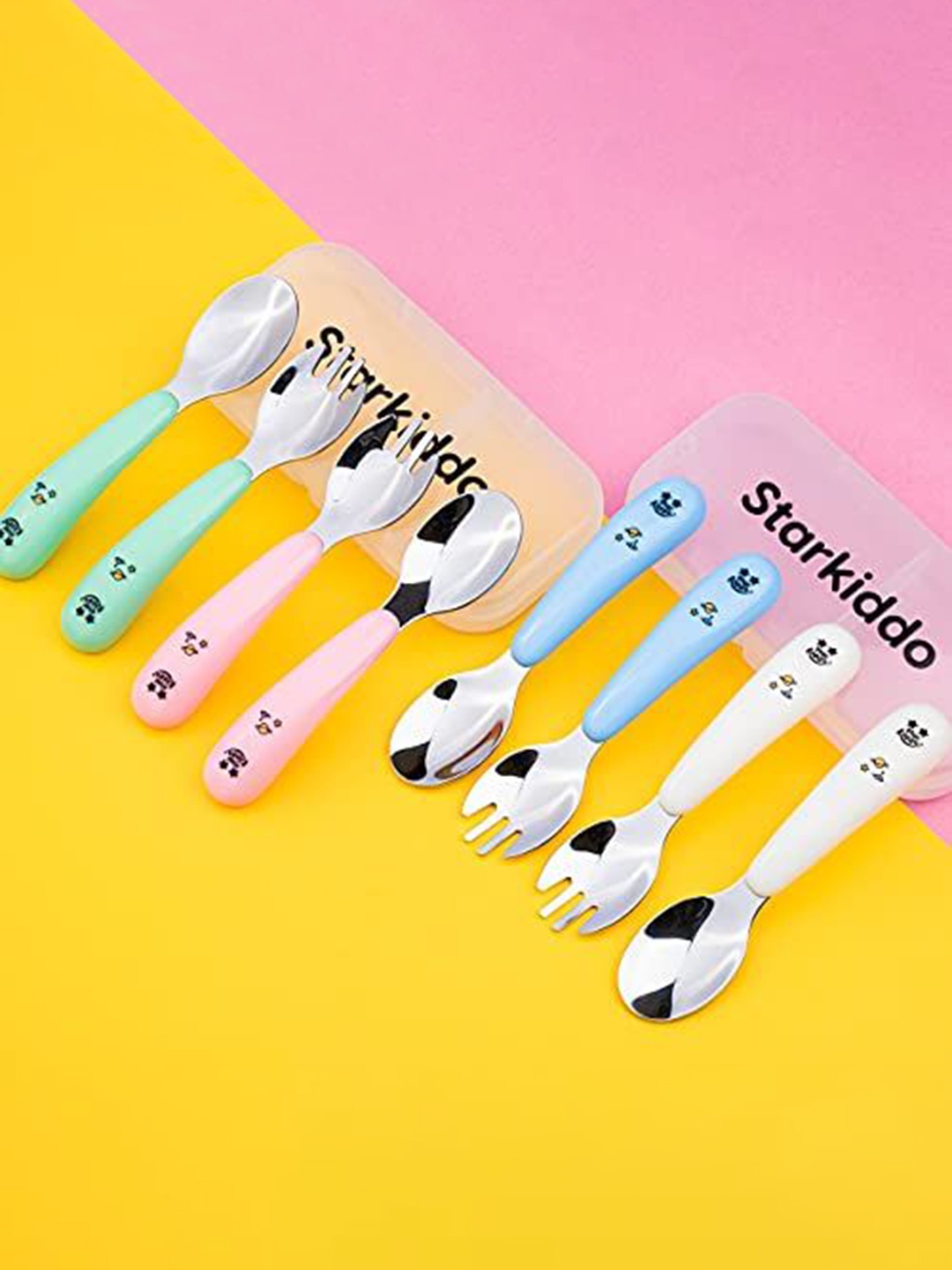 

Starkiddo Kids White 2 Pieces Steel Cutlery Set