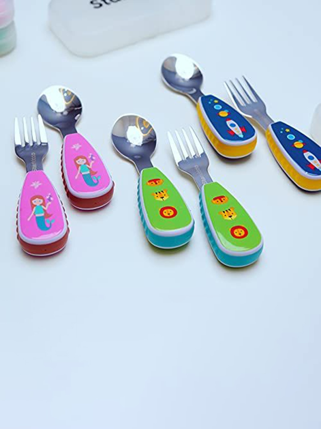 

Starkiddo Kids Pink 2 Pieces Steel Cutlery Set