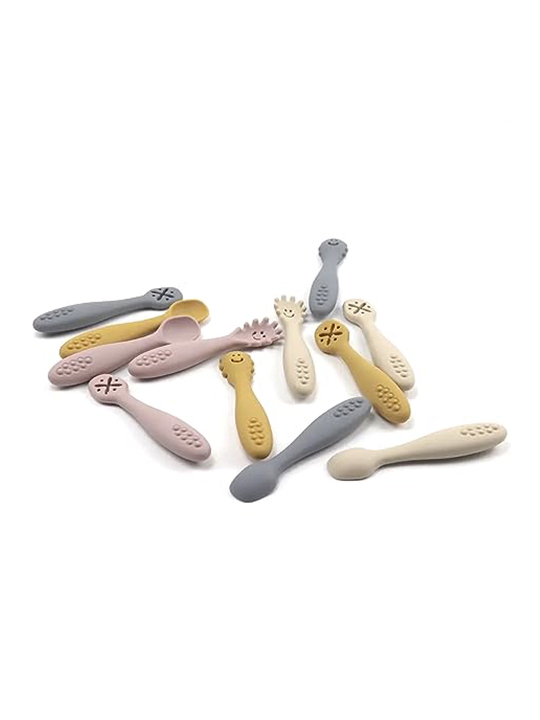 

Starkiddo Kids Beige 3 Pieces Silicon Cutlery Set