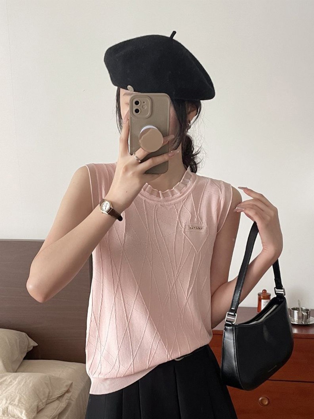 

StyleCast Self Designed Sleeveless Top, Pink