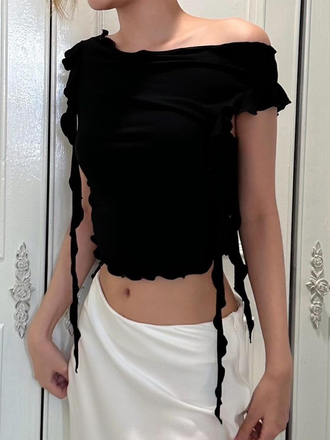 

StyleCast Off-Shoulder Bardot Top, Black