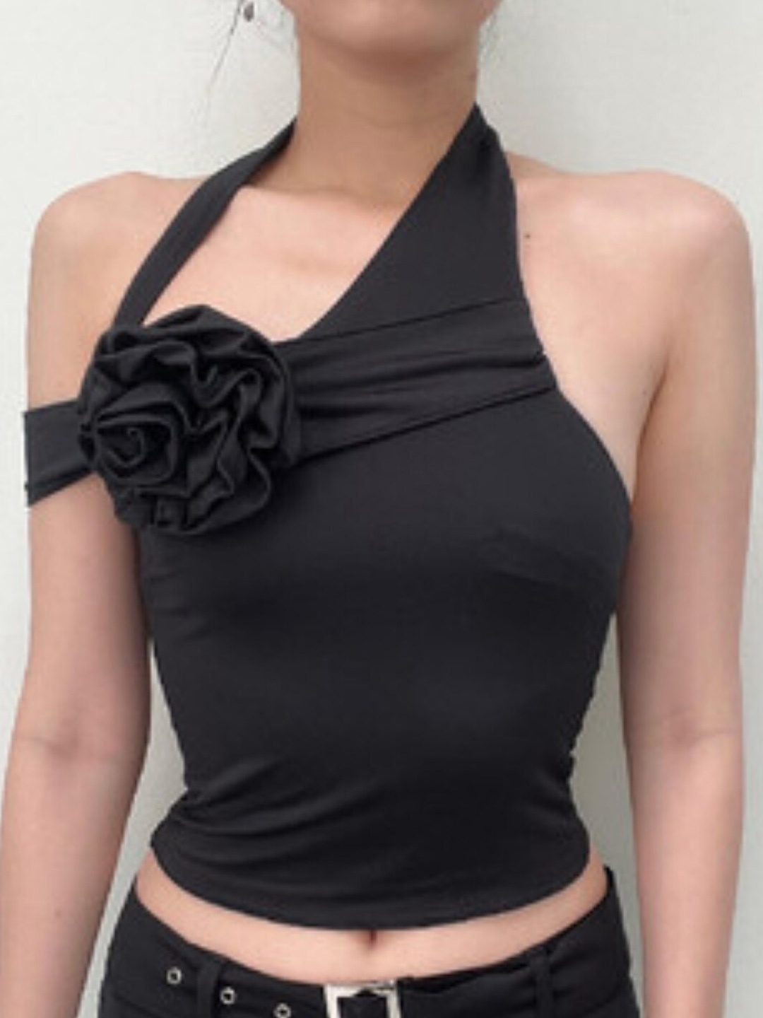 

StyleCast Solid Sleeveless Crop Top, Black