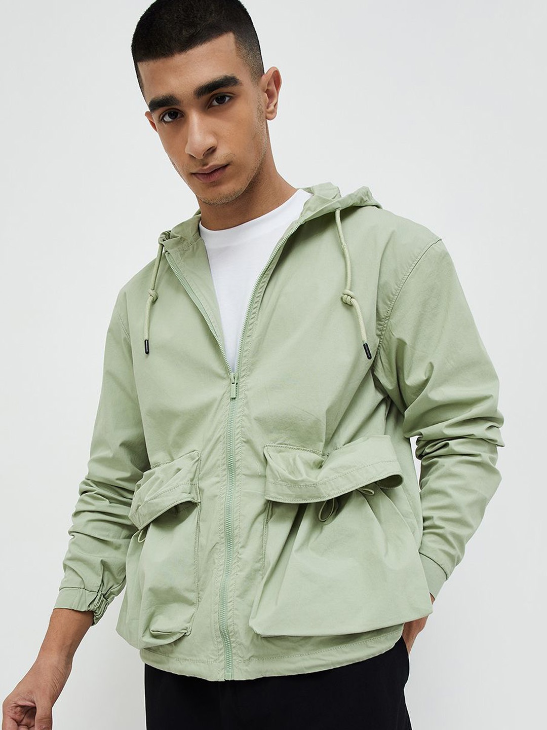 

Forca by Lifestyle Hooded Cotton Sporty Jacket, Olive