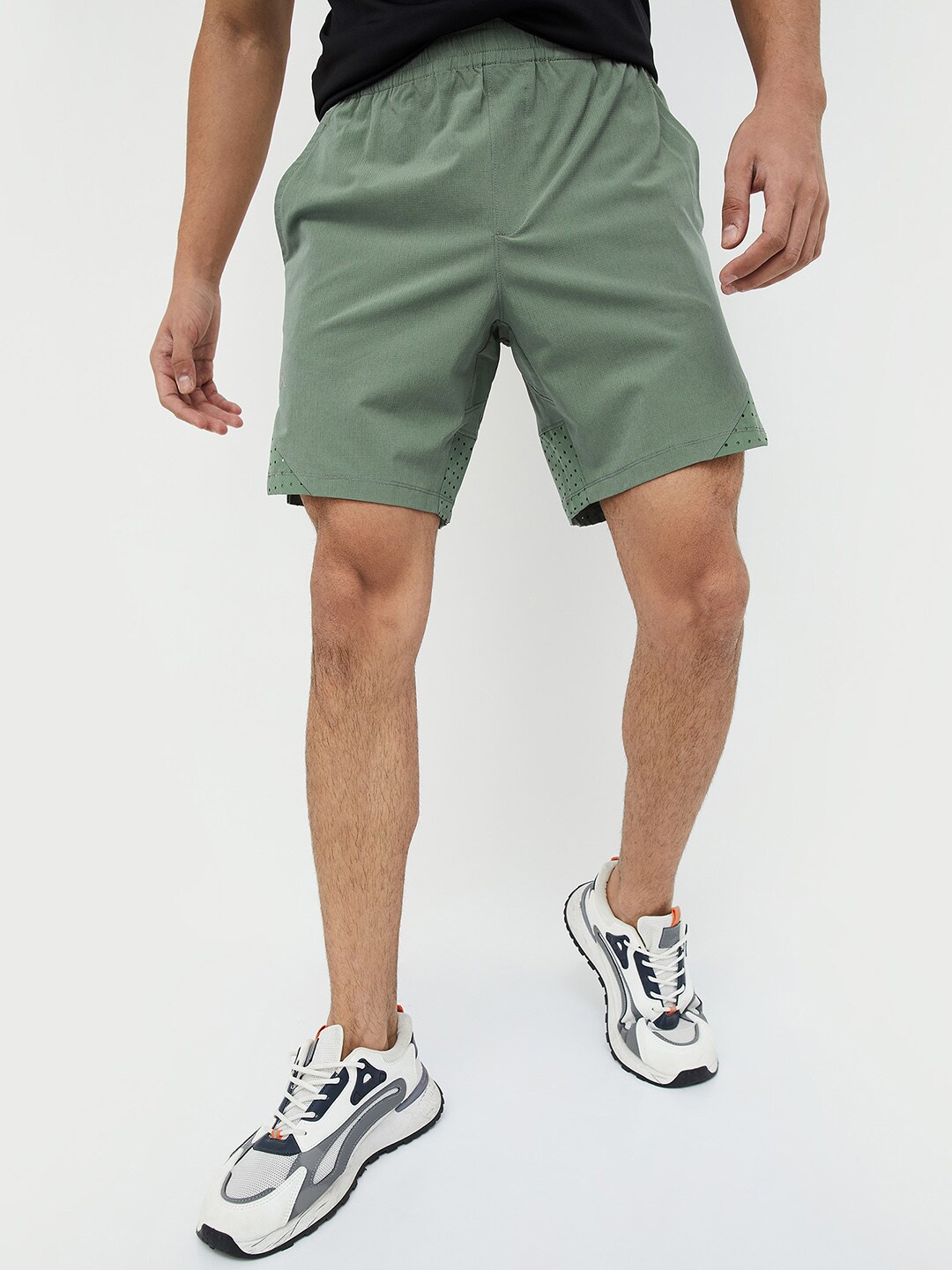 

Kappa Men Mid-Rise Sports Shorts, Olive