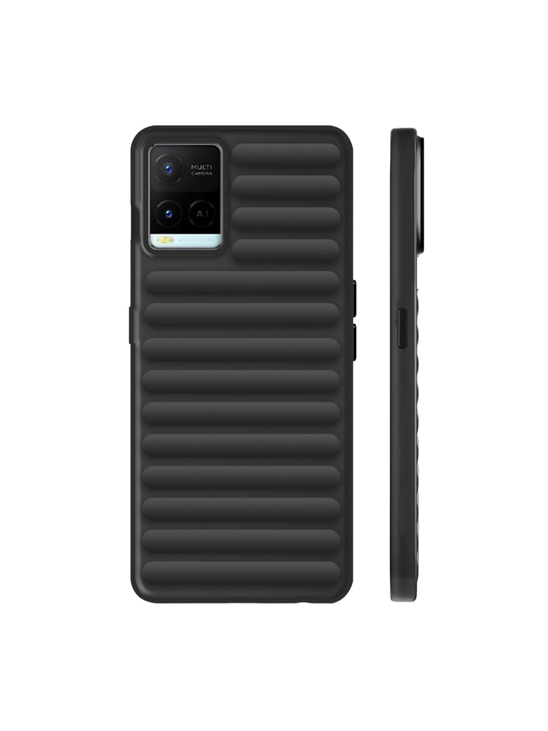 

Karwan Solid Scratch Resistant Vivo Y21 Back Case, Black