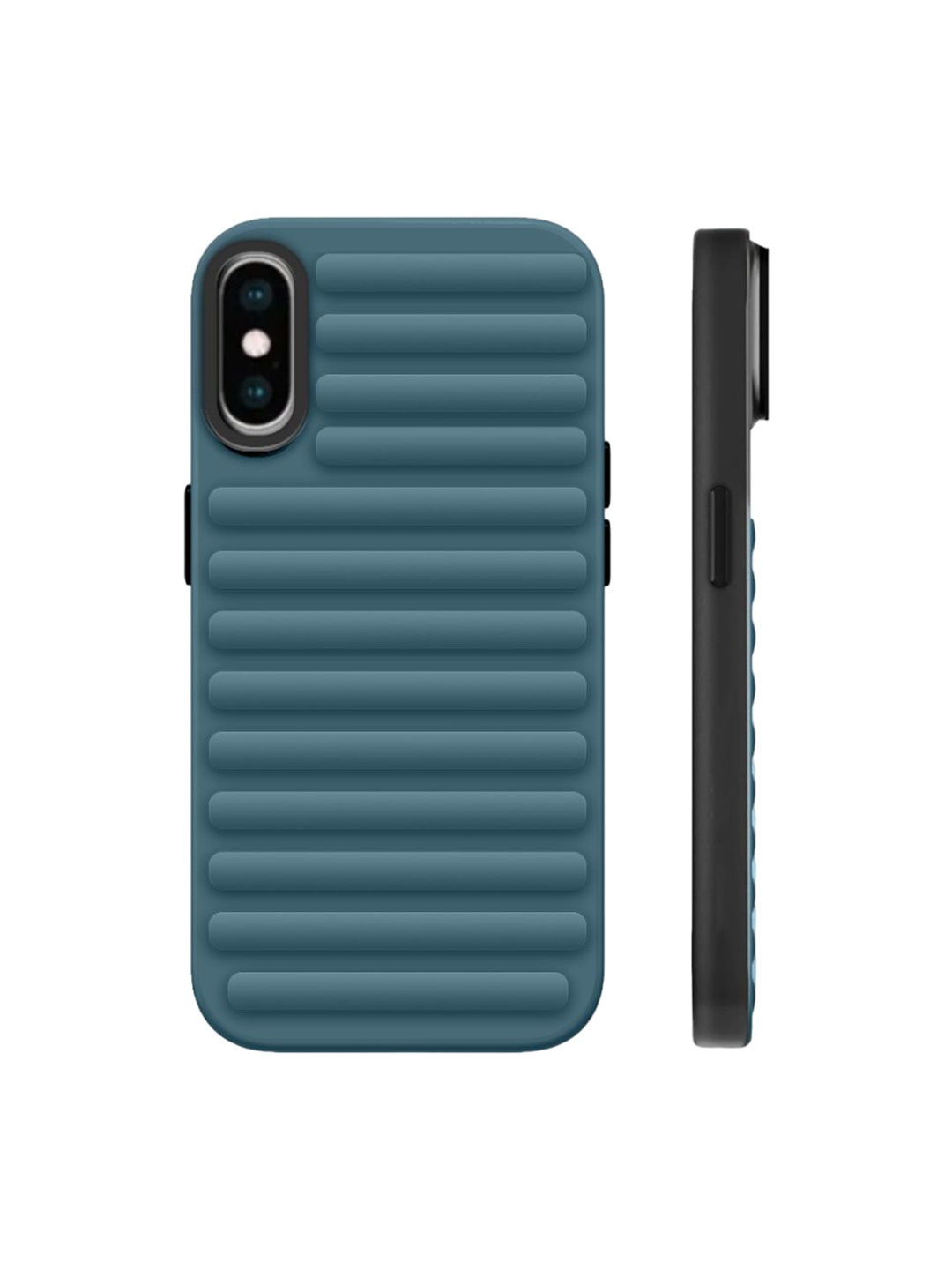 

Karwan Solid Scratch Resistant iPhone X Mobile Back Case, Blue