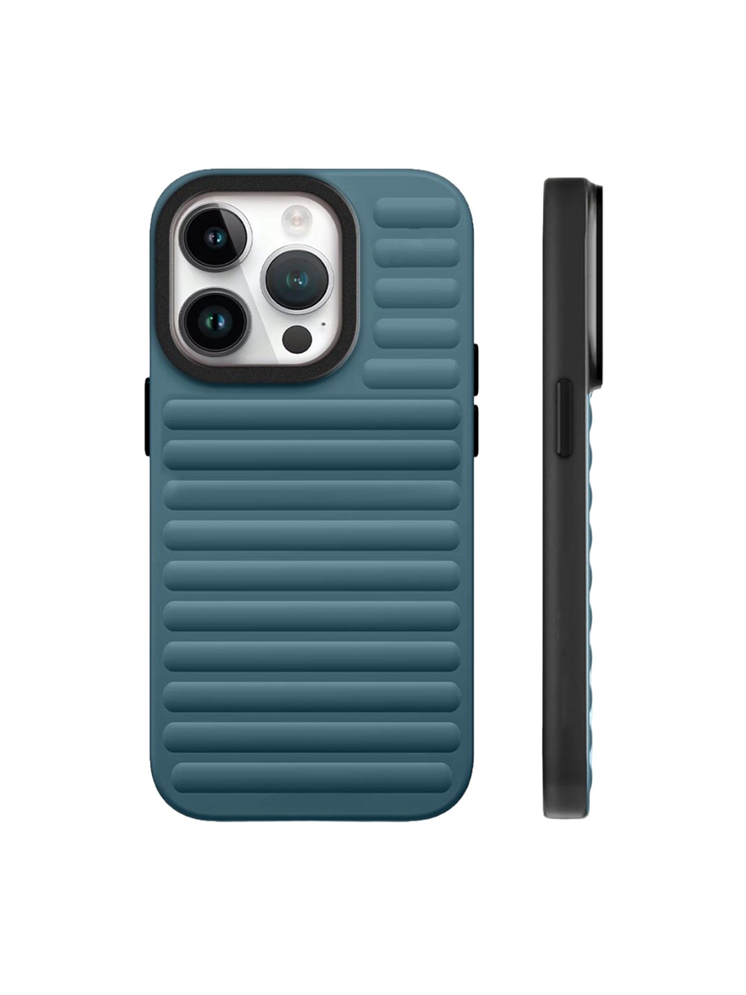 

Karwan iPhone 11 Pro Max Striped Drop Protection Mobile Back Case, Blue