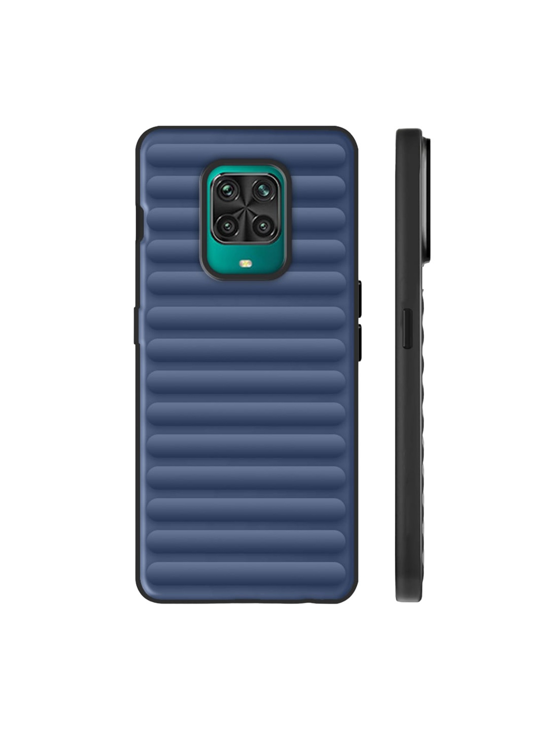 

Karwan Redmi Note 9 Pro Striped Drop Protection Mobile Back Case, Blue