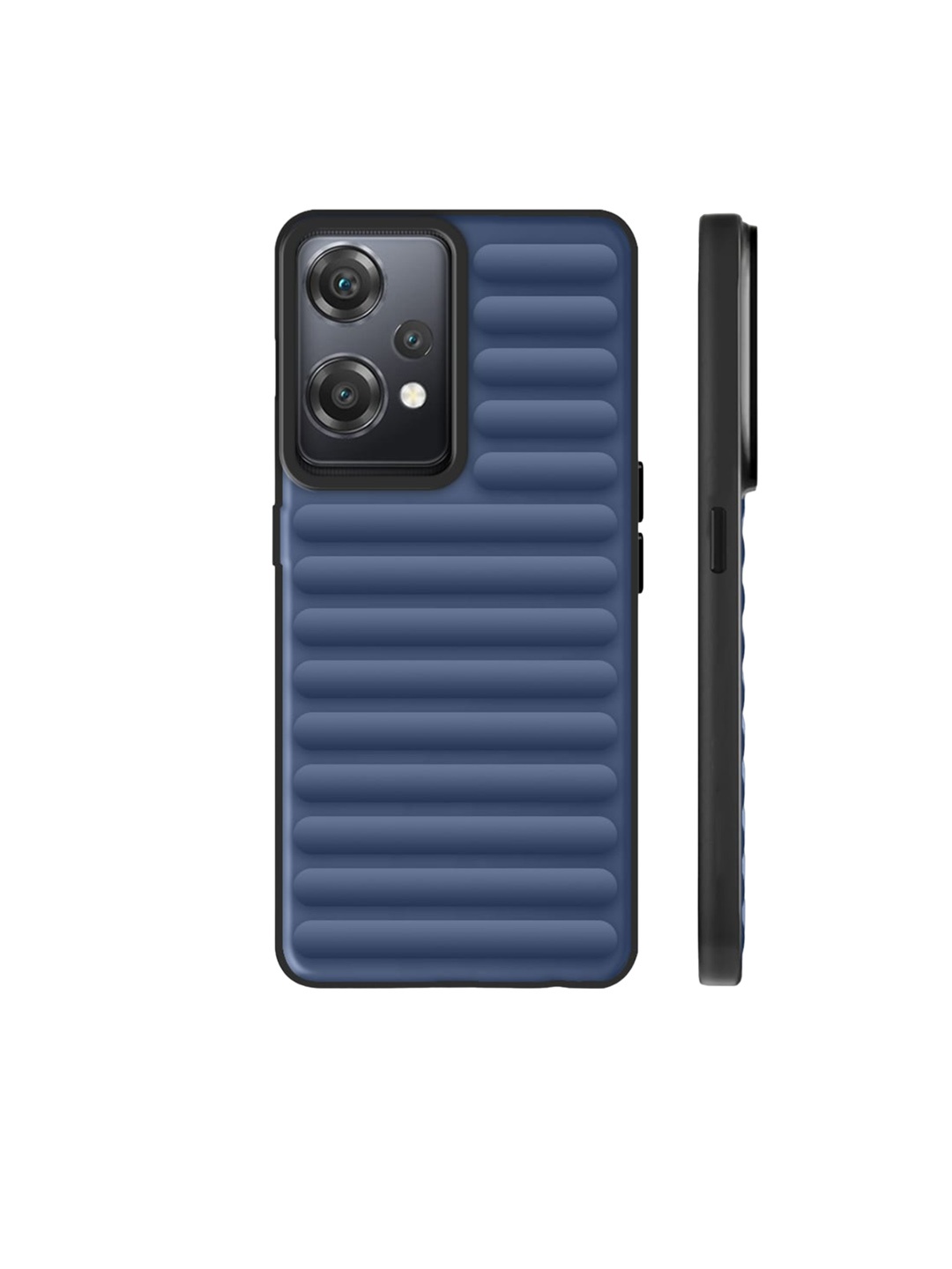 

Karwan Striped Drop Protection Mobile Back Case, Blue