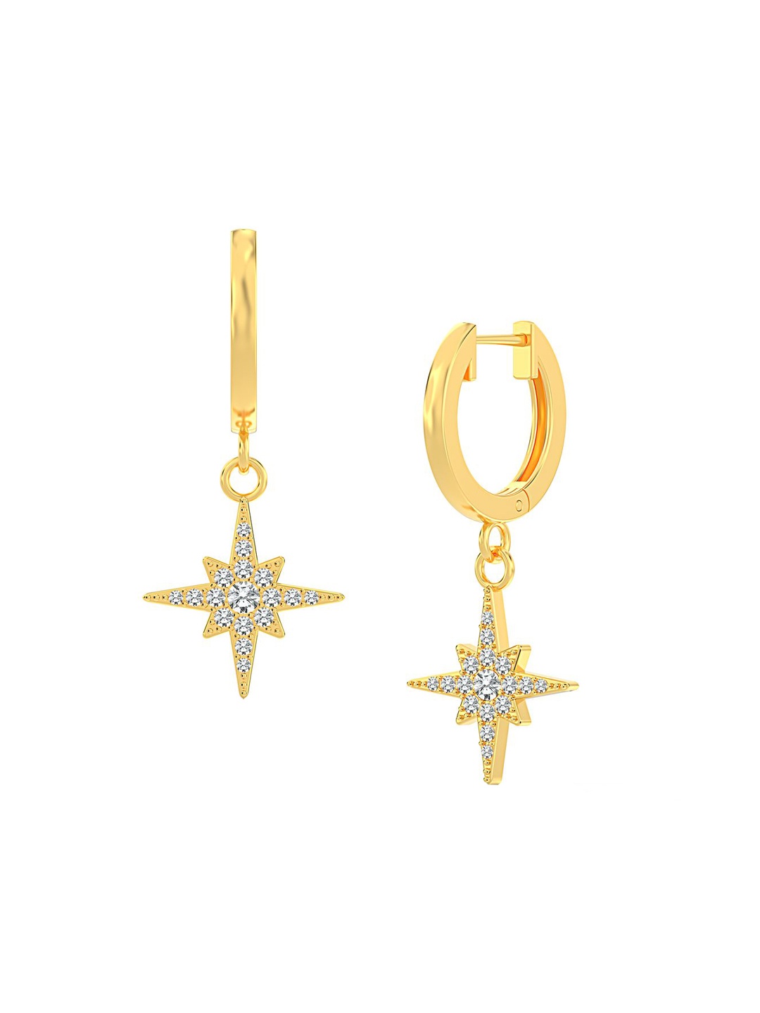 

LeCalla Men 925 Sterling Silver Gold-Plated Contemporary Drop Earrings