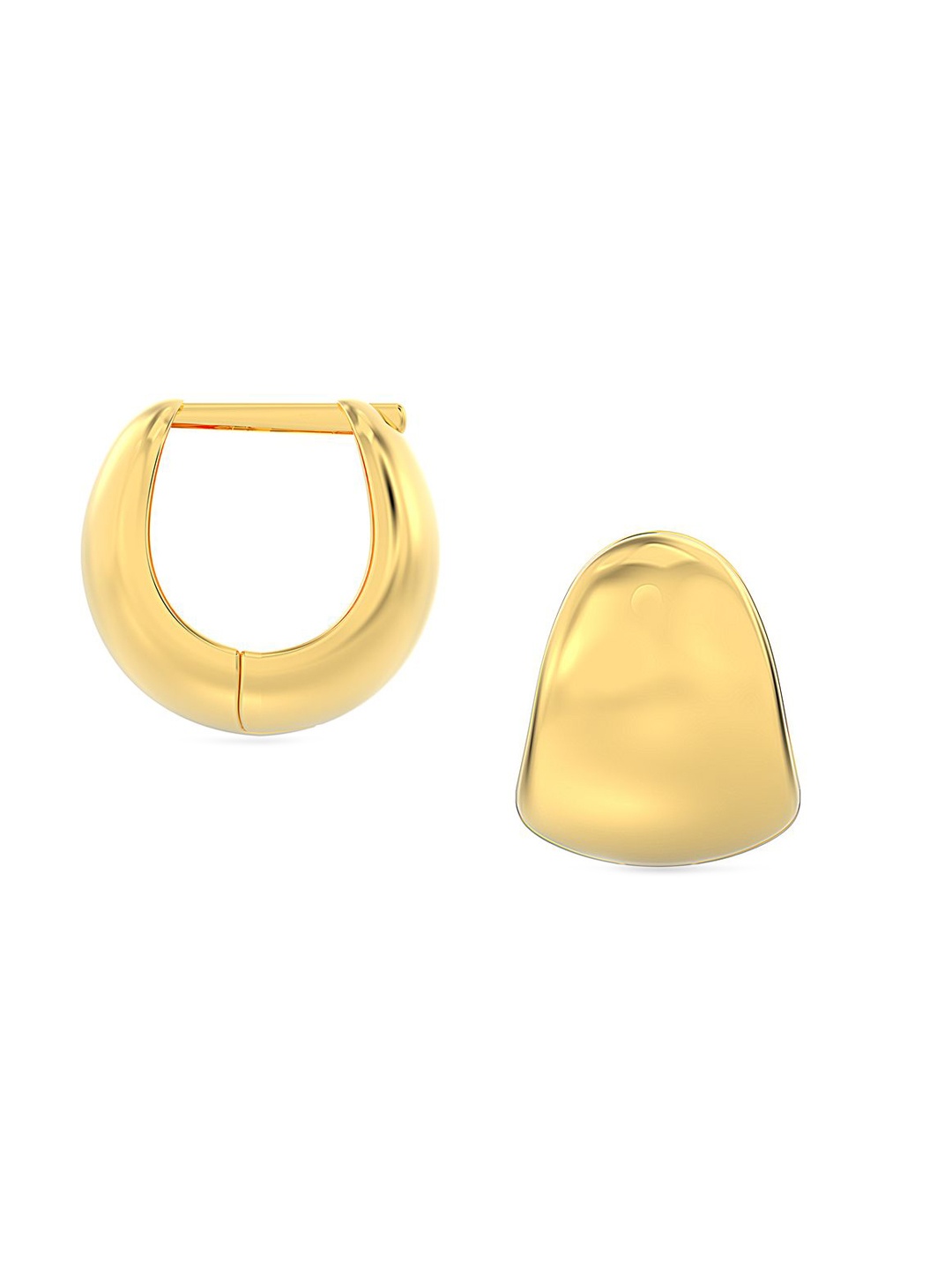 

LeCalla Men 925 Sterling Silver Gold Plated Hoop Earrings