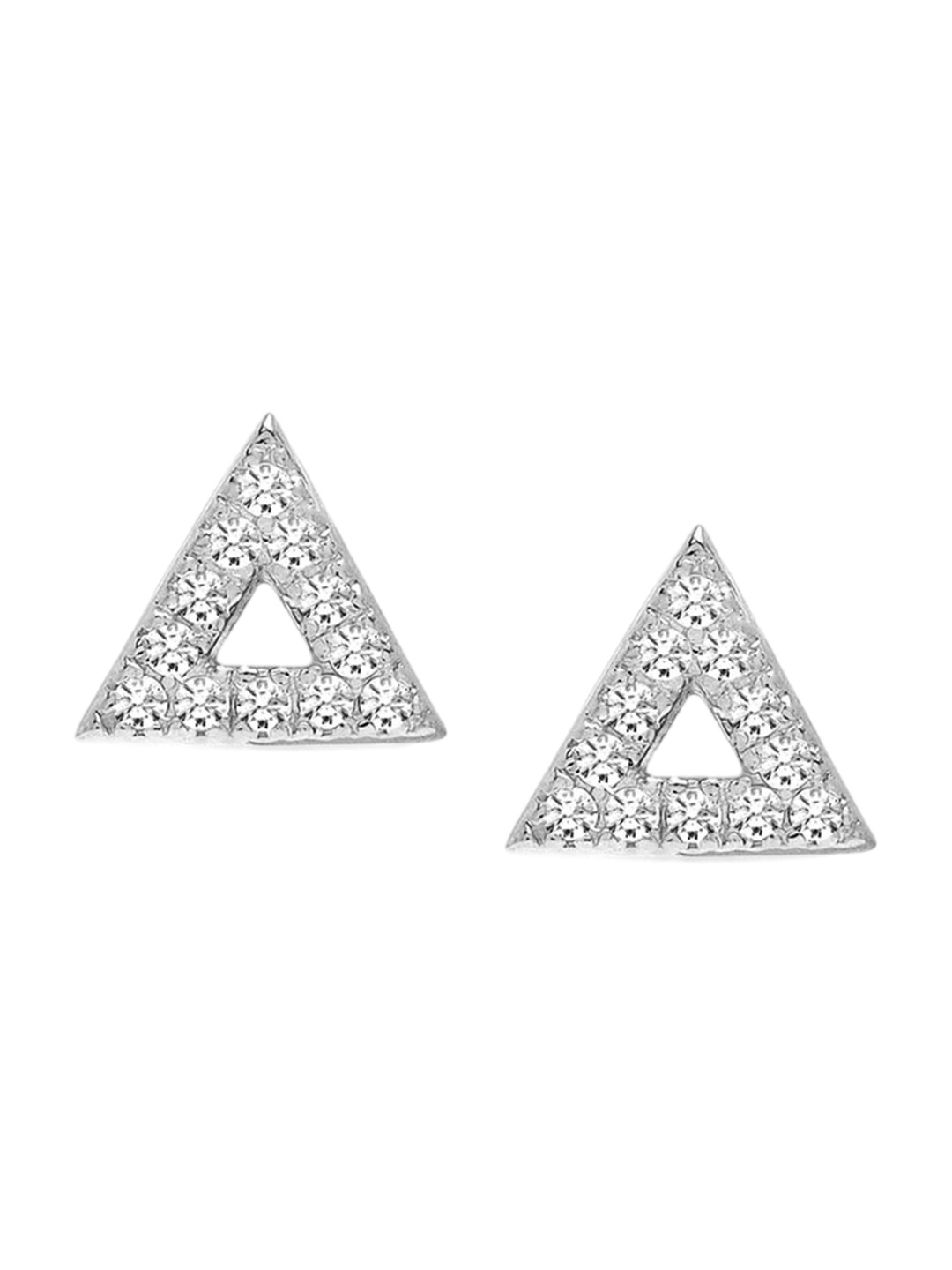 

LeCalla Men 925 Sterling Silver Plated Cubic Zirconia Studs