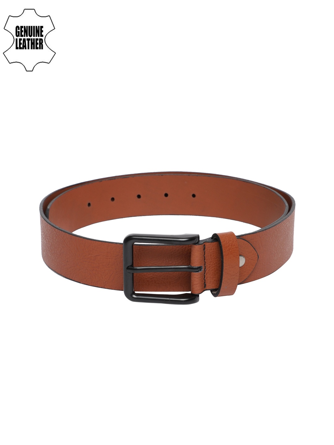 

Mast & Harbour Men Brown Solid Leather Belt