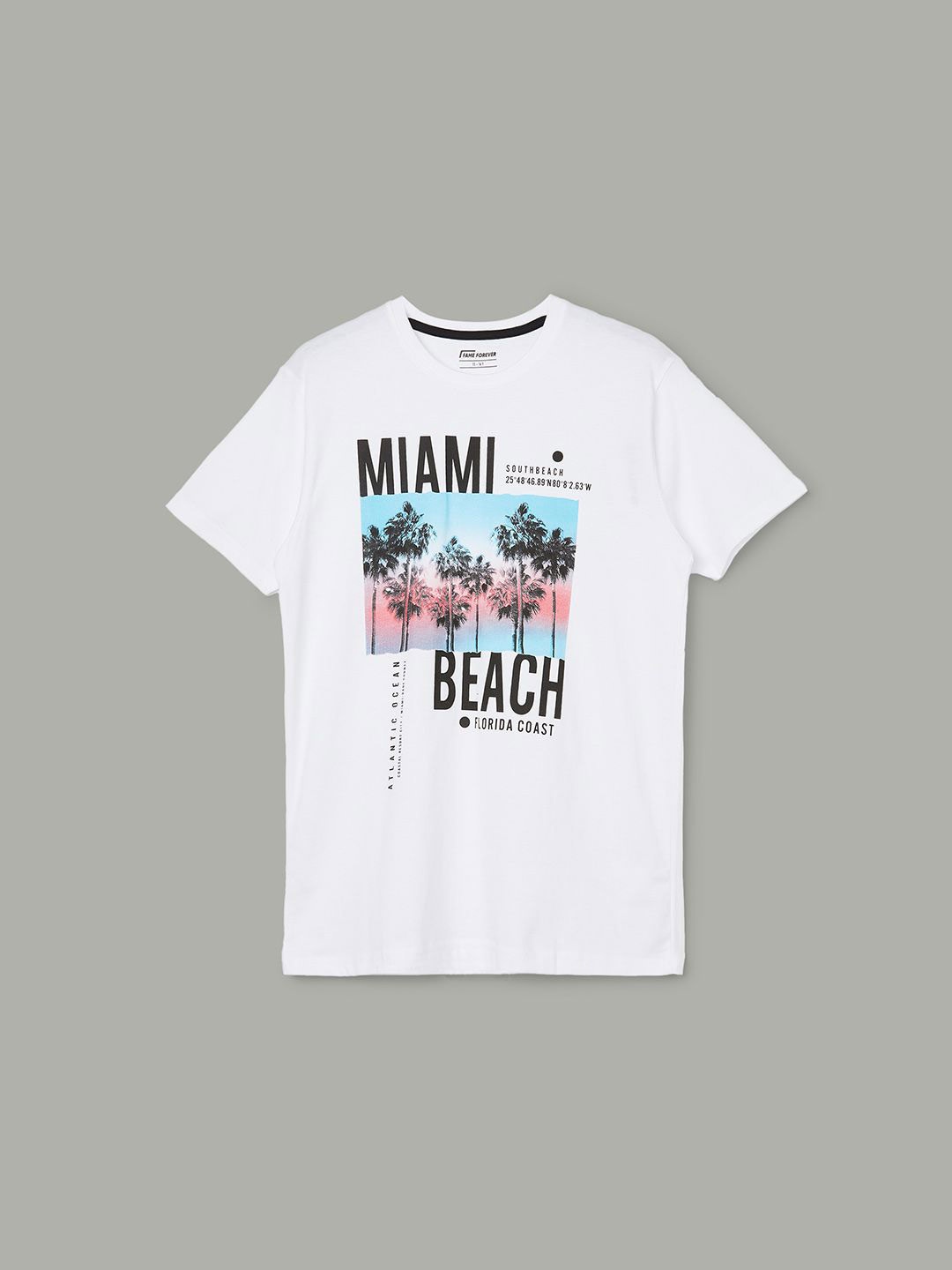 

Fame Forever by Lifestyle Boys Graphic Printed Round Neck T-shirt, White
