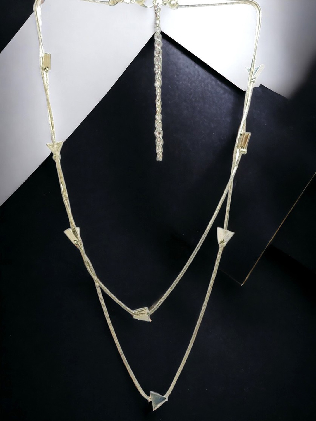 

FEMMIBELLA Silver Plated Layered Chain