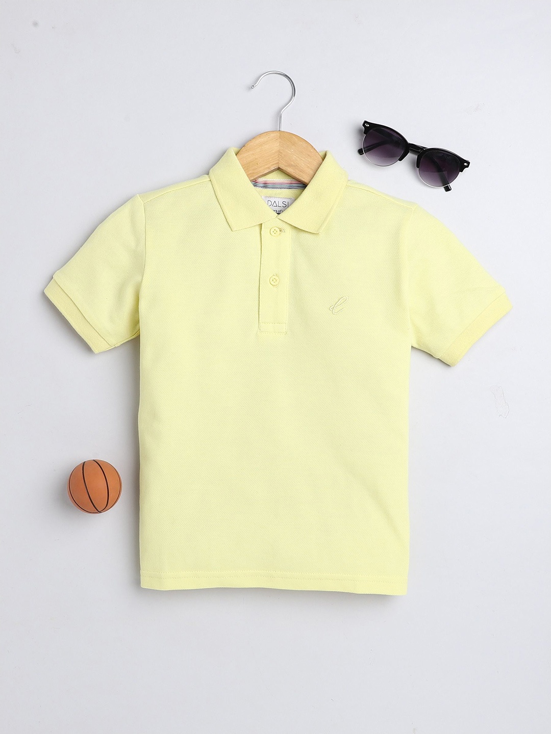 

BAESD Boys Solid Polo Collar T-shirt, Yellow
