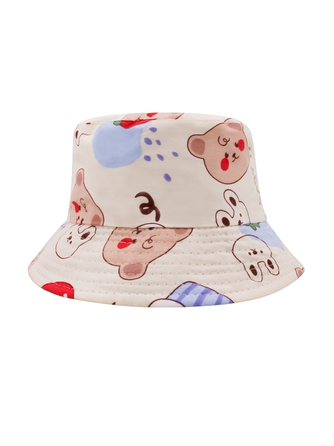 

JENNA Unisex Kids Beige Self Design Sun Hat