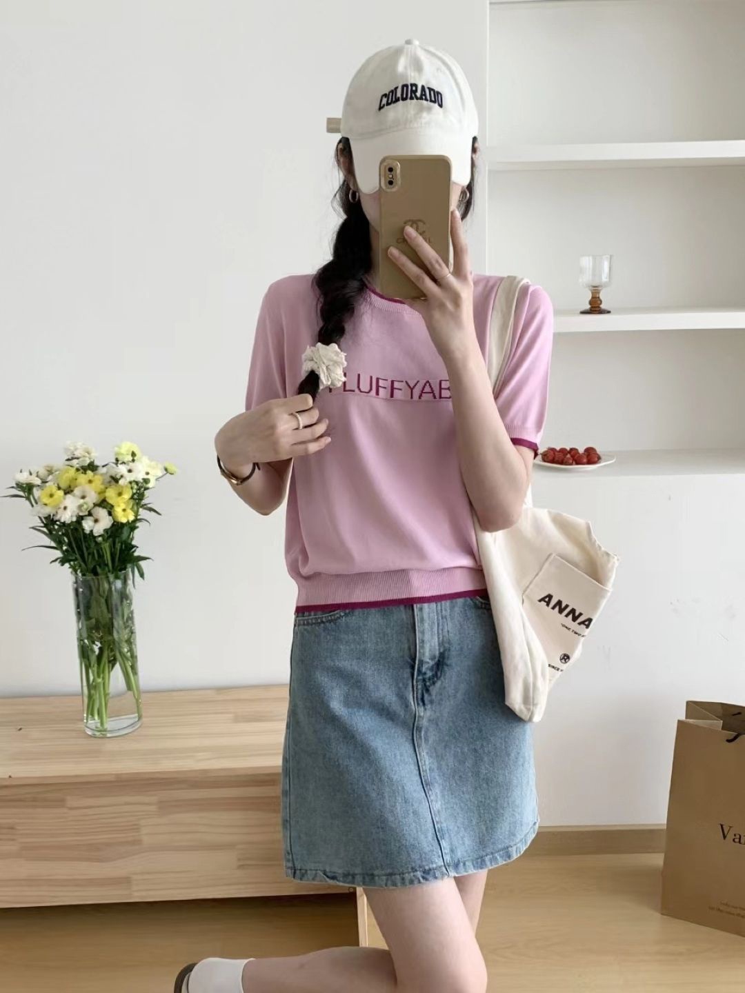 

StyleCast Round Neck Typography Printed Top, Pink