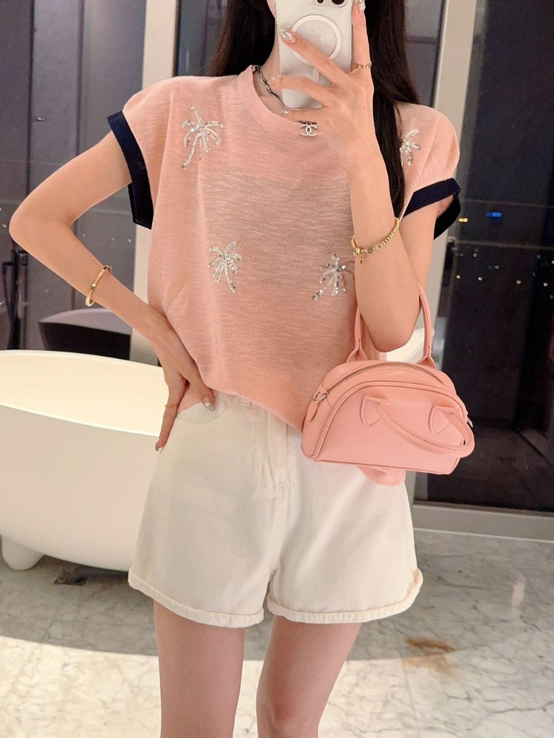 

StyleCast Round Neck Casual Top, Pink