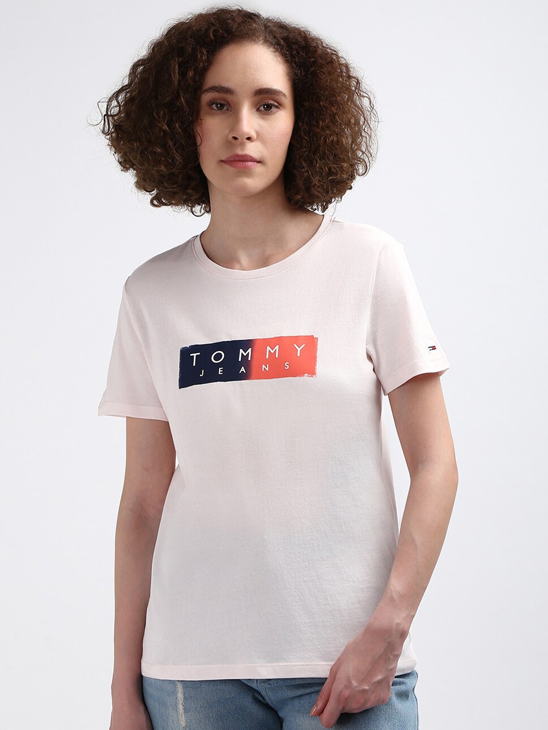 

Tommy Hilfiger Women Typography Printed T-shirt, Pink