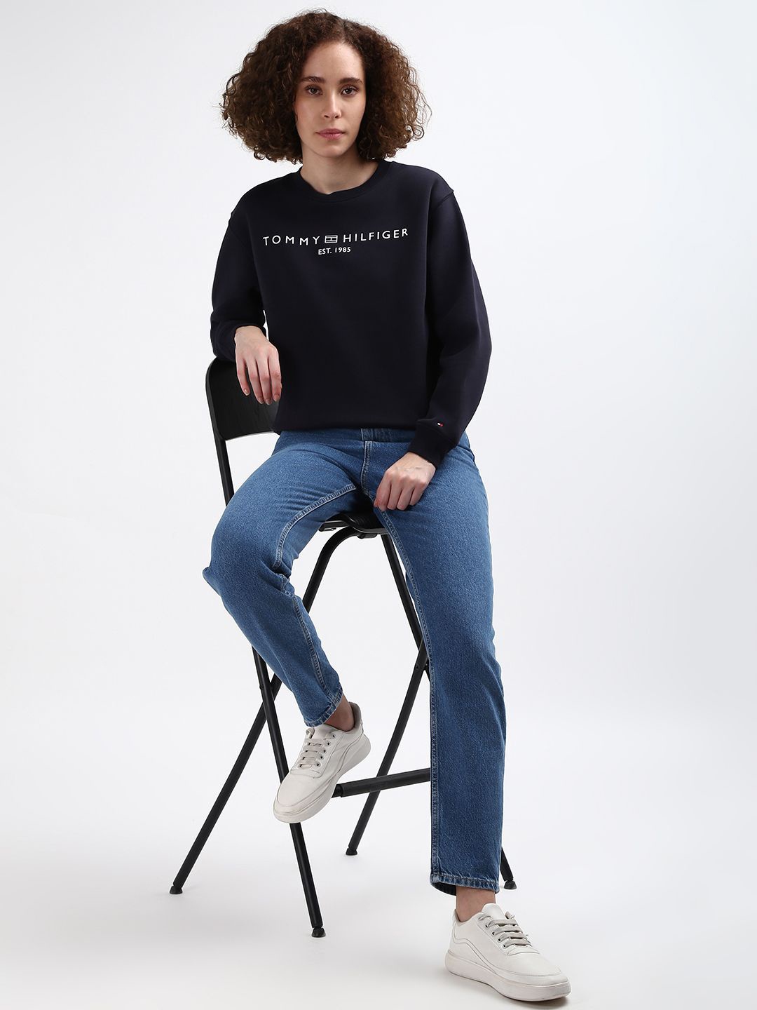 

Tommy Hilfiger Round Neck Cotton Sweatshirt, Navy blue