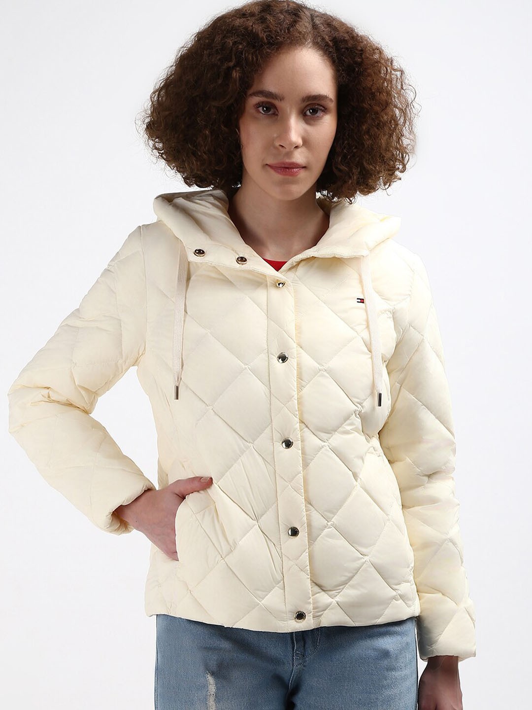 

Tommy Hilfiger Colourblocked Longline Parka Jacket, Yellow