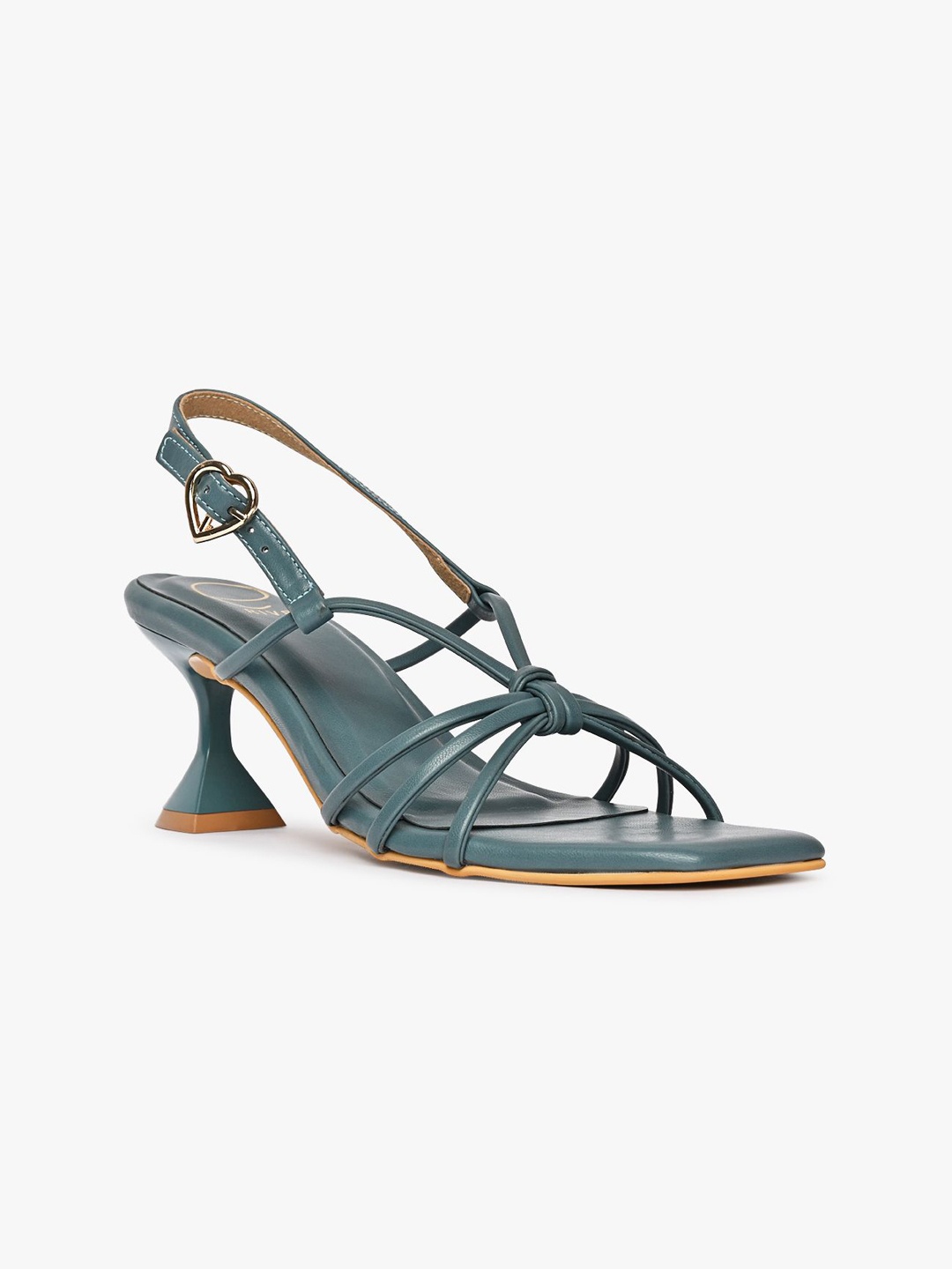 

RIVR Twisted Knots Open Toe Block Heels, Blue
