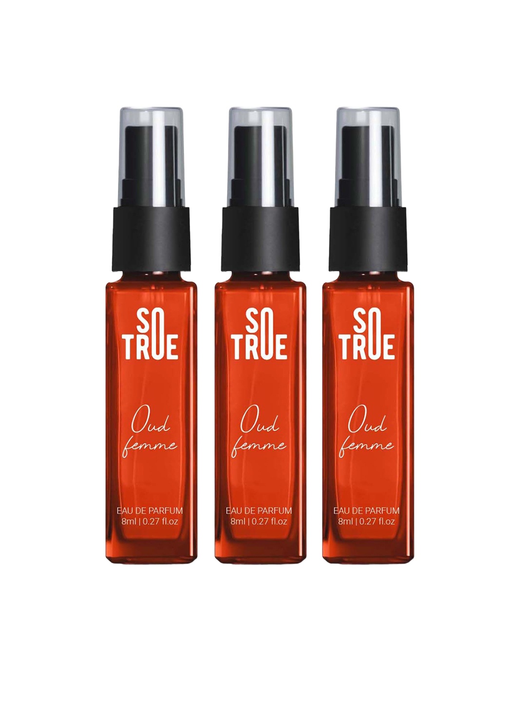 

SOTRUE Oud Femme Women Set Of 3 Long Lasting Eau De Parfum - 8ml Each, Transparent
