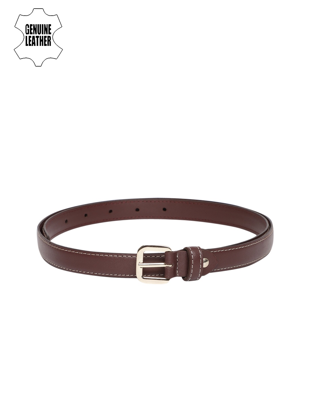 

Mast & Harbour Women Burgundy Genuine Leather Solid Belt