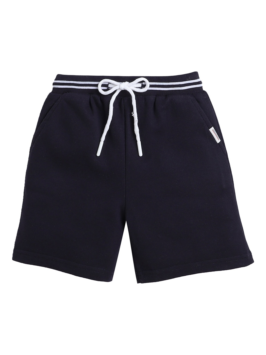 BAESD Boys Mid Rise Cotton Shorts, Navy blue