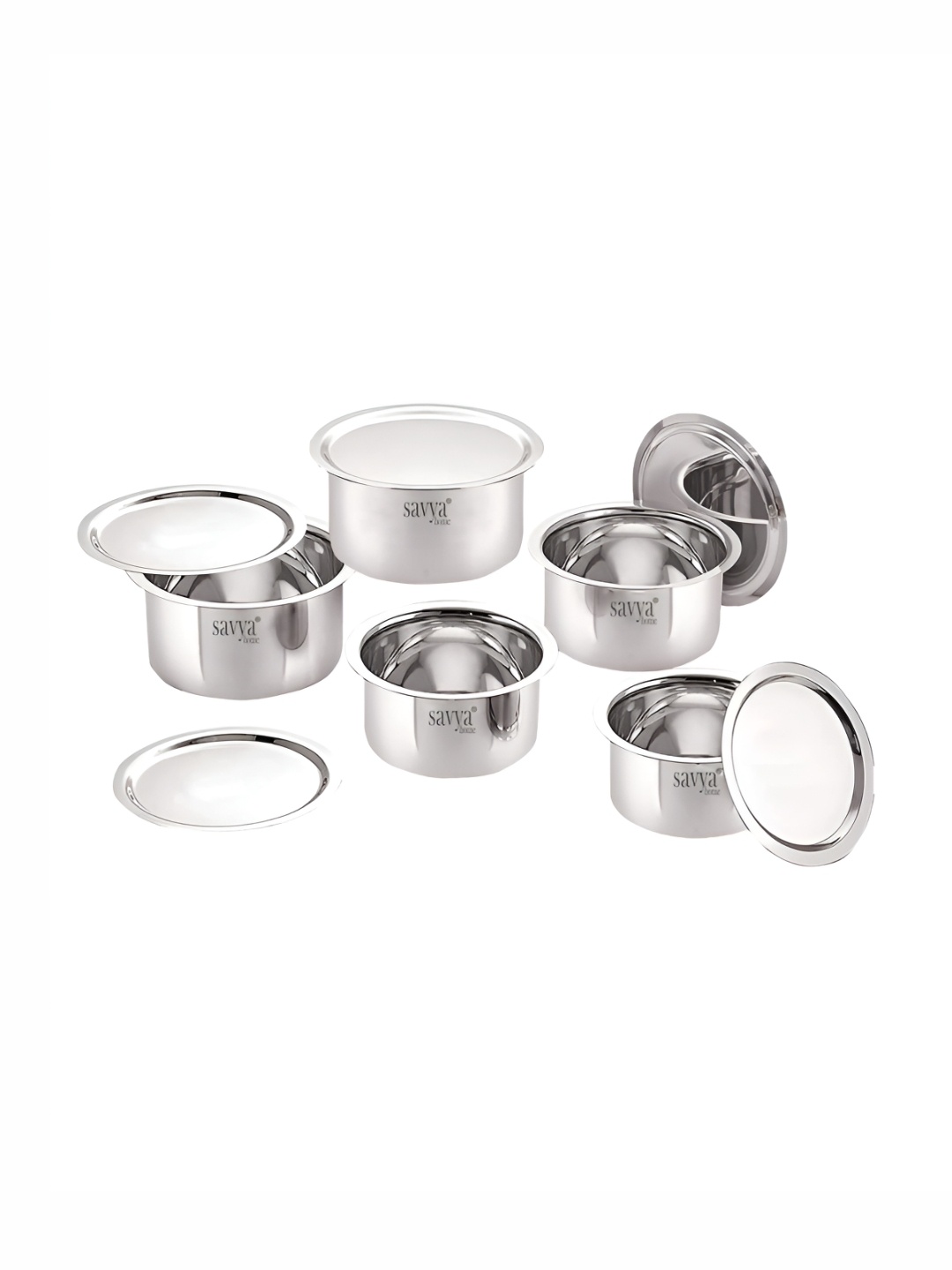 

UMAI Silver-Toned 5 Pieces Stainless Steel Cookware Set