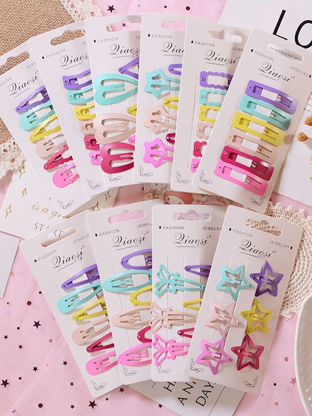 

LYTIX Girls Set Of 12 Tic Tac Hair Clip, Assorted