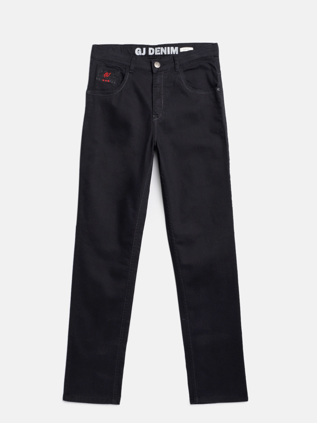 

Gini and Jony Boys Black Slim Fit Mid-Rise Clean Look Stretchable Jeans