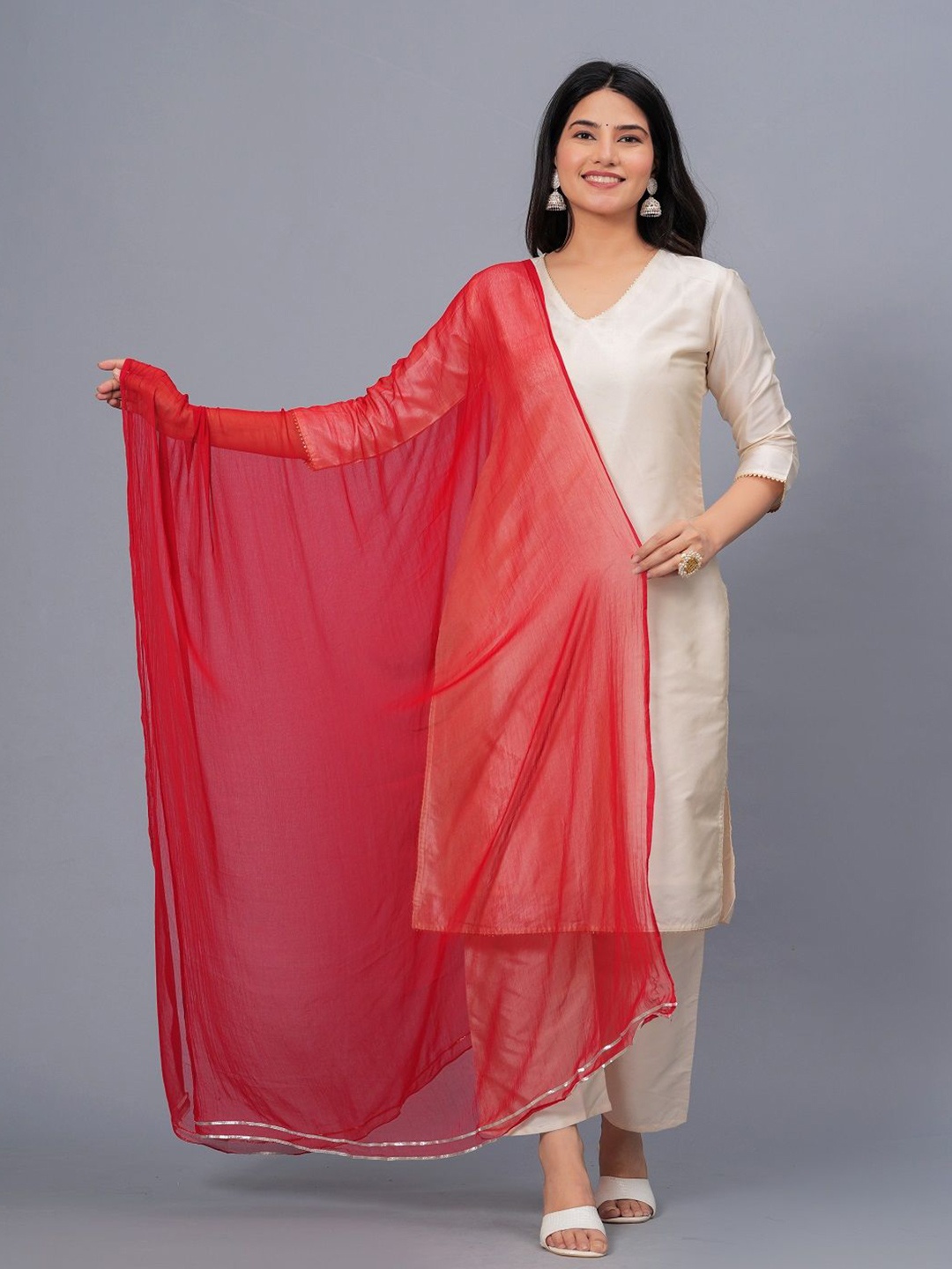 

Stylum Chiffon Nazmeen Dupatta, Red