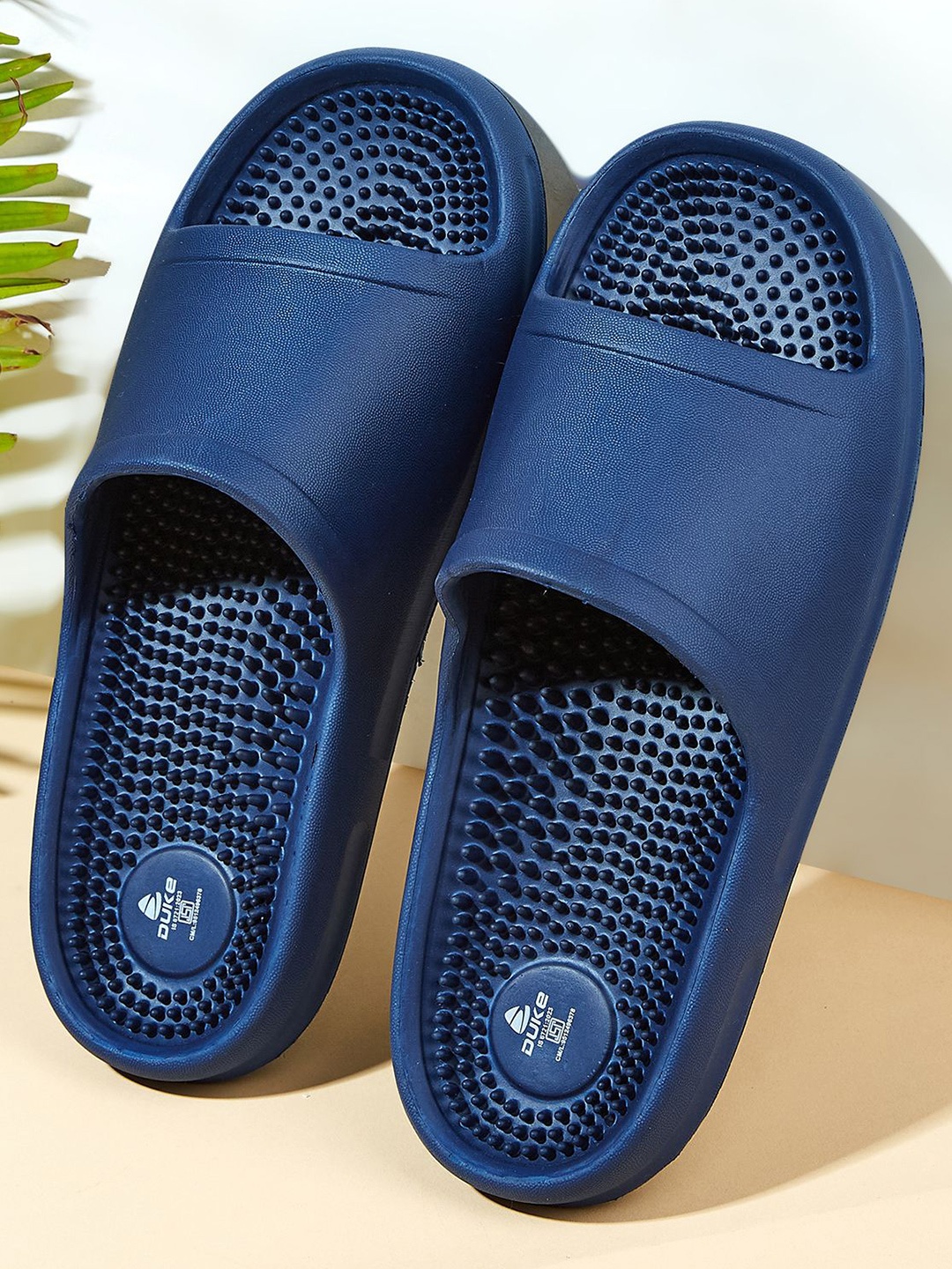 

Duke Men Acupressure Sliders, Navy blue