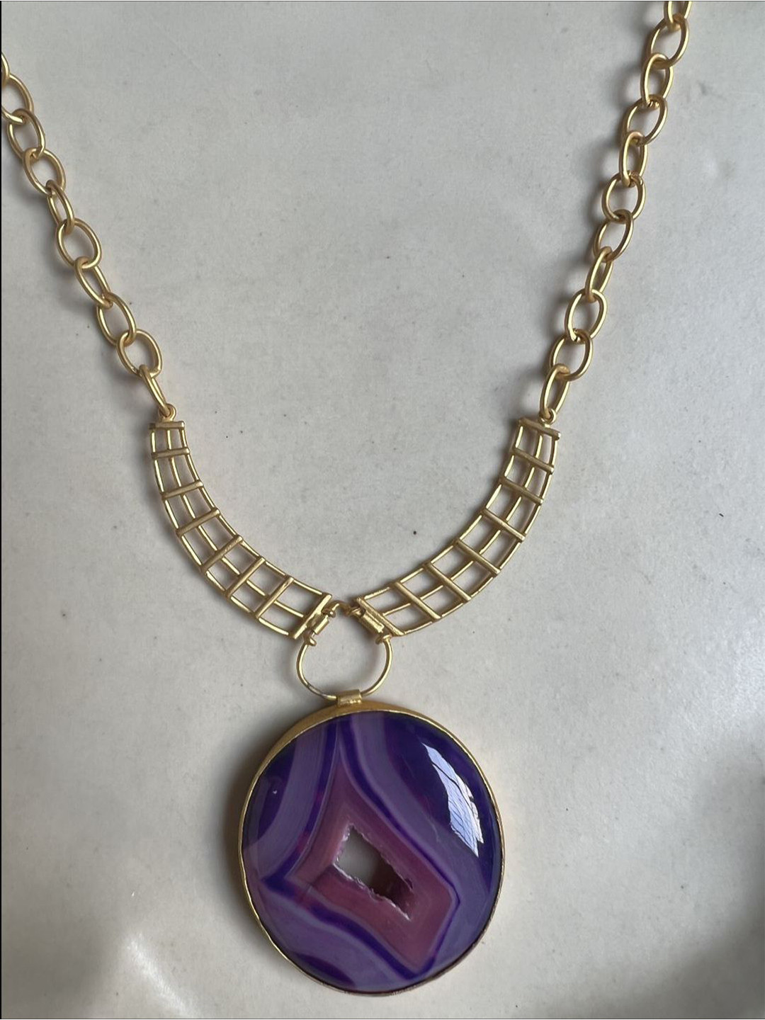 

XAGO Gold-Plated Crystals Studded Necklace
