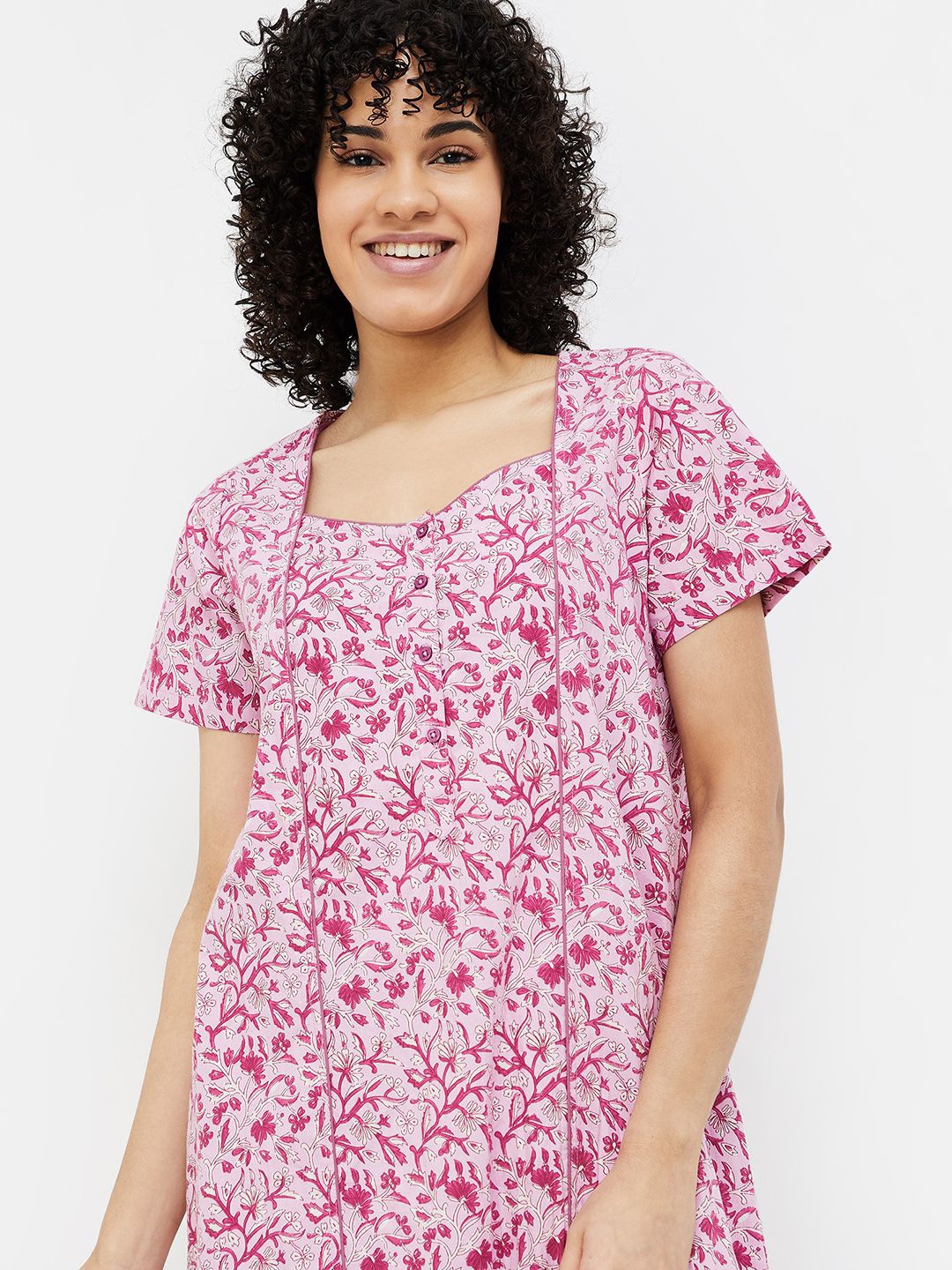 

Ginger by Lifestyle Floral Print A-Line Dress, Purple