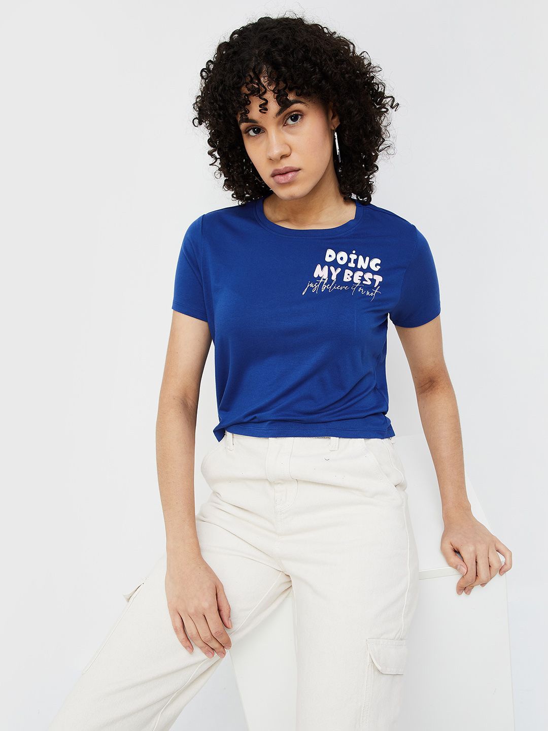

Ginger by Lifestyle Print Top, Blue