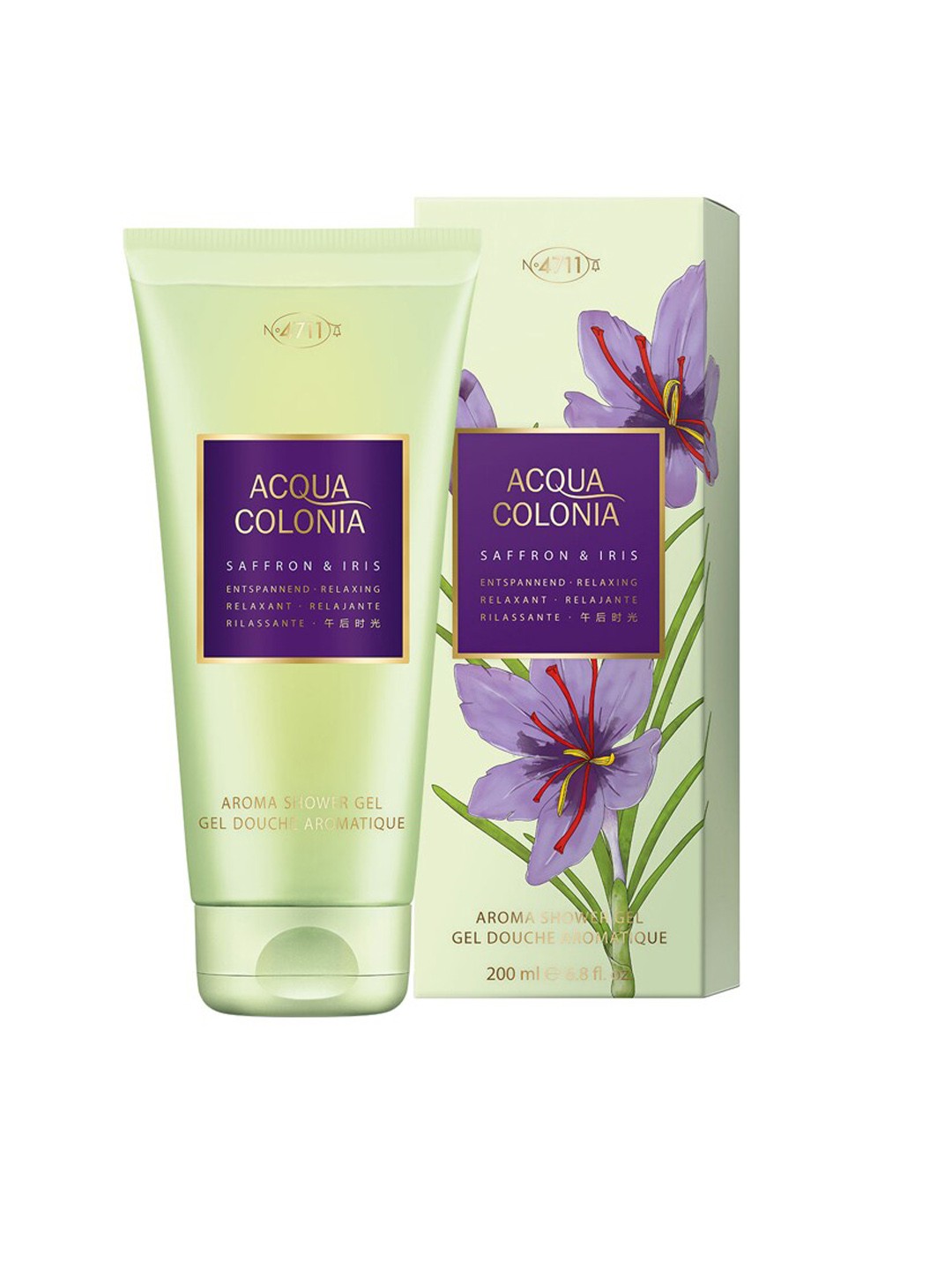 

4711 Acqua Colonia Relaxing Saffron & Iris Shower Gel - 100ml, Transparent